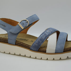 Mephisto Sandalo Cinturini Intrecciati Pianta THINA V.p 12222/ce. 9930n/st. 32404 Sea Blue