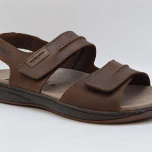 Mephisto Sandalo Da Uomo Doppio Velcro SAGUN Scratch 3451 Dark Brown