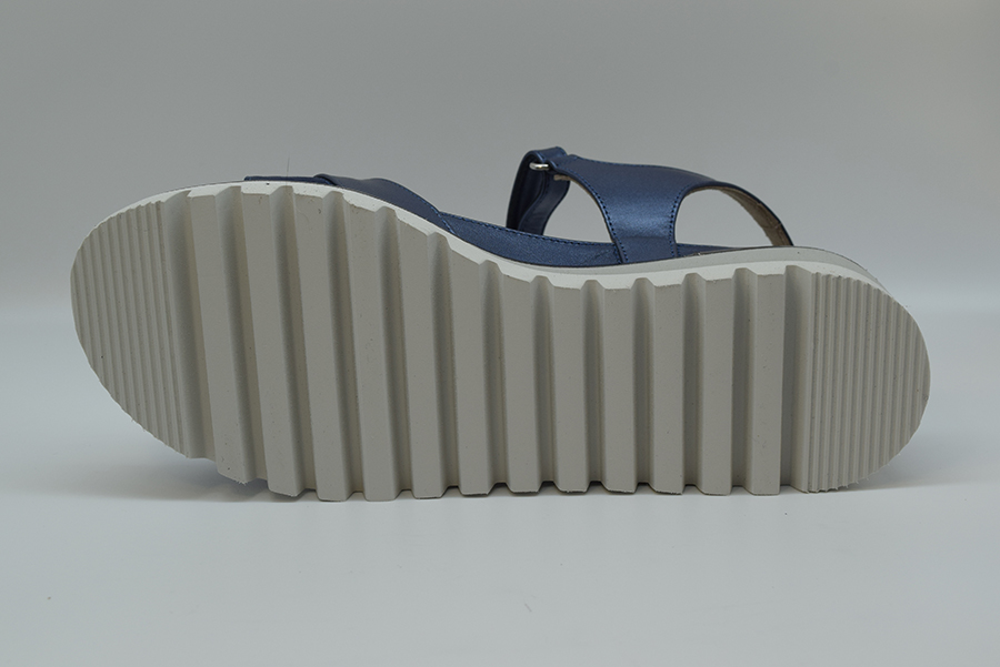 Tomasi Sandalo Con Regolazioni Forma Graz Flex MELITA SABOT Perlato Bluette Nabuk Blu Elettrico