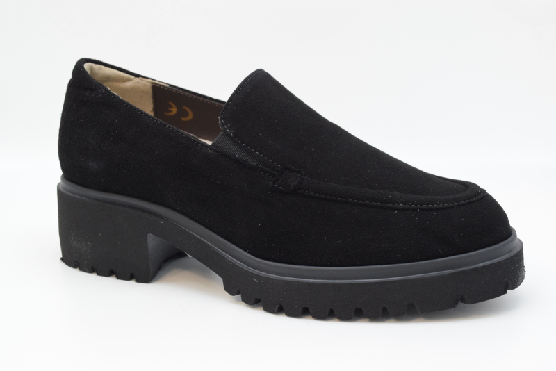 Tomasi Scarpa Slip On Cucitura Fondo Ginger ALLY Camoscio Nero