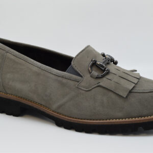 Marro Slip On Con Frangia Forma Es 6062 Camoscio Grigio 1294 Derma