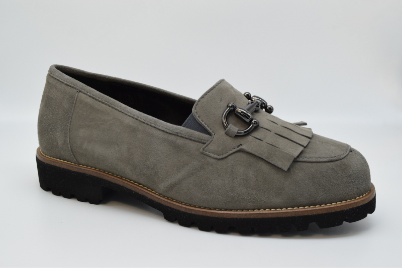 Marro Slip On Con Frangia Forma Es 6062 Camoscio Grigio 1294 Derma