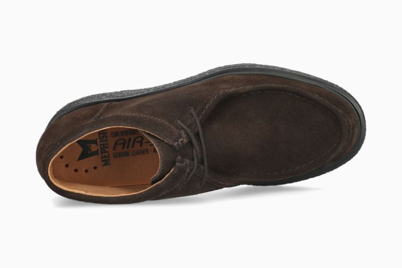 Mephisto Polacchino Uomo In Camoscio EVRARD Dark Brown   9851