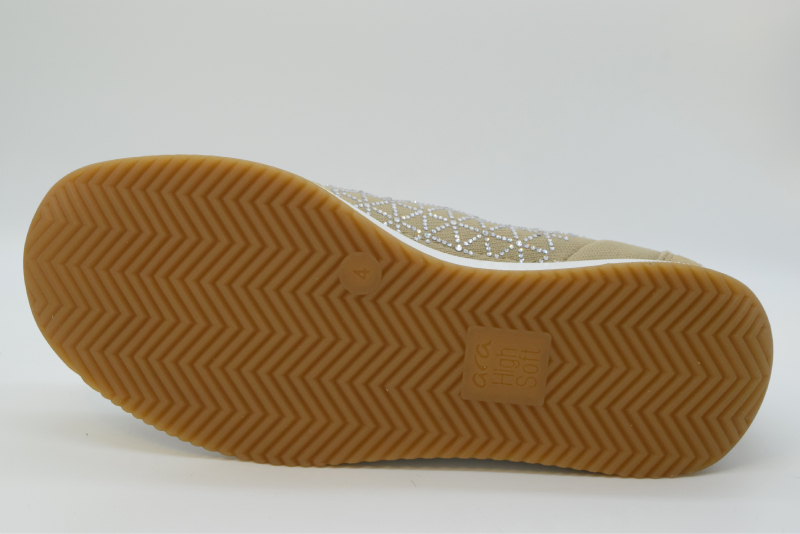 Ara Slip On Elasticizzata Lissabon Calzata G Zeppa 35 12-54050 08 Sand/silver/sand