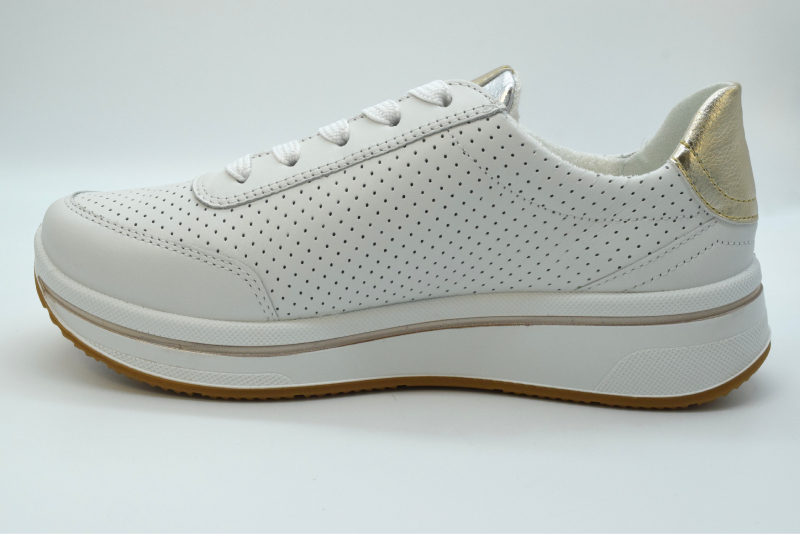 Ara Sneaker Donna Sapporo Calzata H 12-27550 04 Weiss/silber/platin