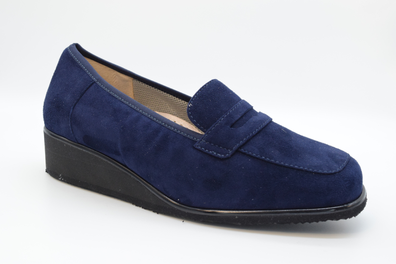 Marro Mocassino  Scollato Nappa F.81 5758 Camoscio Blu