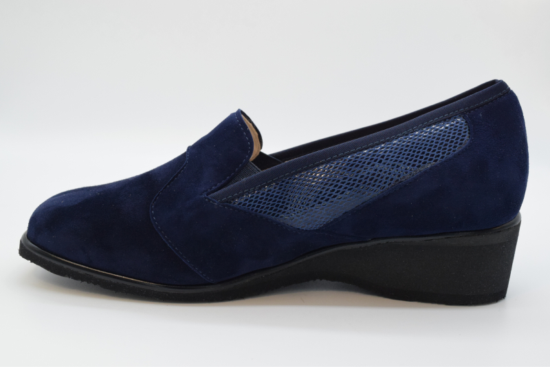 Marro Slip On Liscio Forma H7 Zeppa Micro 5896 Camoscio Blu/ Alex Blu 0000